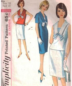 Simplicity 5840 One-Piece Dress, Blouse, Skirt Size: 10 Bust 31 Used Sewing Pattern
