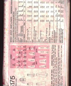 Alternative view of Simplicity 6175 Jacket, Skirt, Pants Size: 12 Bust 34 Used Sewing Pattern