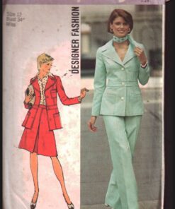 Simplicity 6175 Jacket, Skirt, Pants Size: 12 Bust 34 Used Sewing Pattern