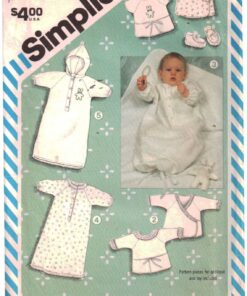 Simplicity 6259 Infant's Layette - Bunting, Booties, Top Size: All Used Sewing Pattern