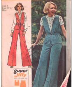 Simplicity 6283 Vest, Pants Size: 8 Bust 31.5 Used Sewing Pattern