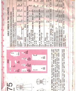 Alternative view of Simplicity 6475 Girl's Dress Size: 7 Breast 26 Used Sewing Pattern