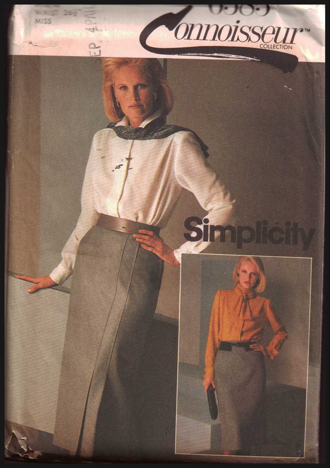 Simplicity 6585 Bias Skirt Size: 12 Waist 26.5 Uncut Sewing Pattern