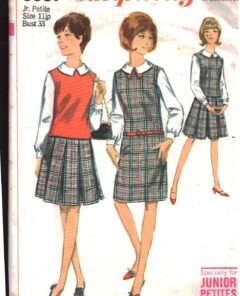 Simplicity 6697 Jumper, Top, Skirt, Blouse Size: 11J Bust 33 Used Sewing Pattern