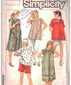 Simplicity 6857 Maternity Pants, Shorts, Dress, Top Size: 10 Used Sewing Pattern