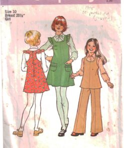Simplicity 7021 Girl's Jumper, Top, Pants Size: 10 Breast 28.5 Used Sewing Pattern