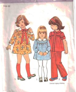 Simplicity 7063 Girl's Dress, Top, Pants Size: 6X Used Sewing Pattern
