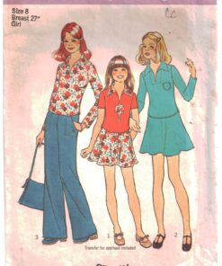 Simplicity 7107 Girl's Dress, Top Size: 8 Breast 27 Used Sewing Pattern
