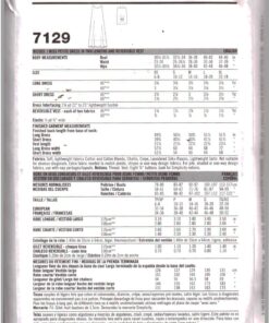 Alternative view of Simplicity 7129 Dress, Vest Size: AA XS-S-M Uncut Sewing Pattern