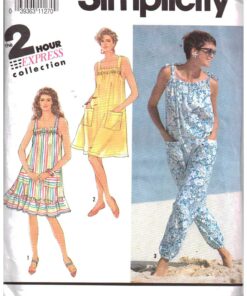 Simplicity 7277 Dress, Jumpsuit Size: A PT-XL Used Sewing Pattern