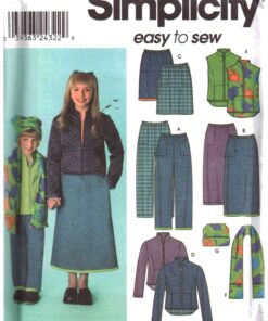Simplicity 9419 Girl's Pants, Skirt, Jacket, Vest, Hat Size: K5 7-14 Uncut Sewing Pattern