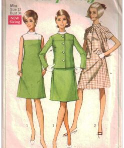 Simplicity 7437 Dress, Jacket Size: 12 Bust 34 Used Sewing Pattern