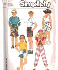 Simplicity 7531 Boys/Girl's Pants, Shorts Size: M Used Sewing Pattern