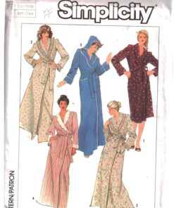 Simplicity 7655 Shawl Collar or Hooded Robe Size: 6-8 Uncut Sewing Pattern