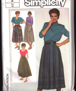 Simplicity 7661 Skirts Size: 8 or 10 or 14 Uncut Sewing Pattern
