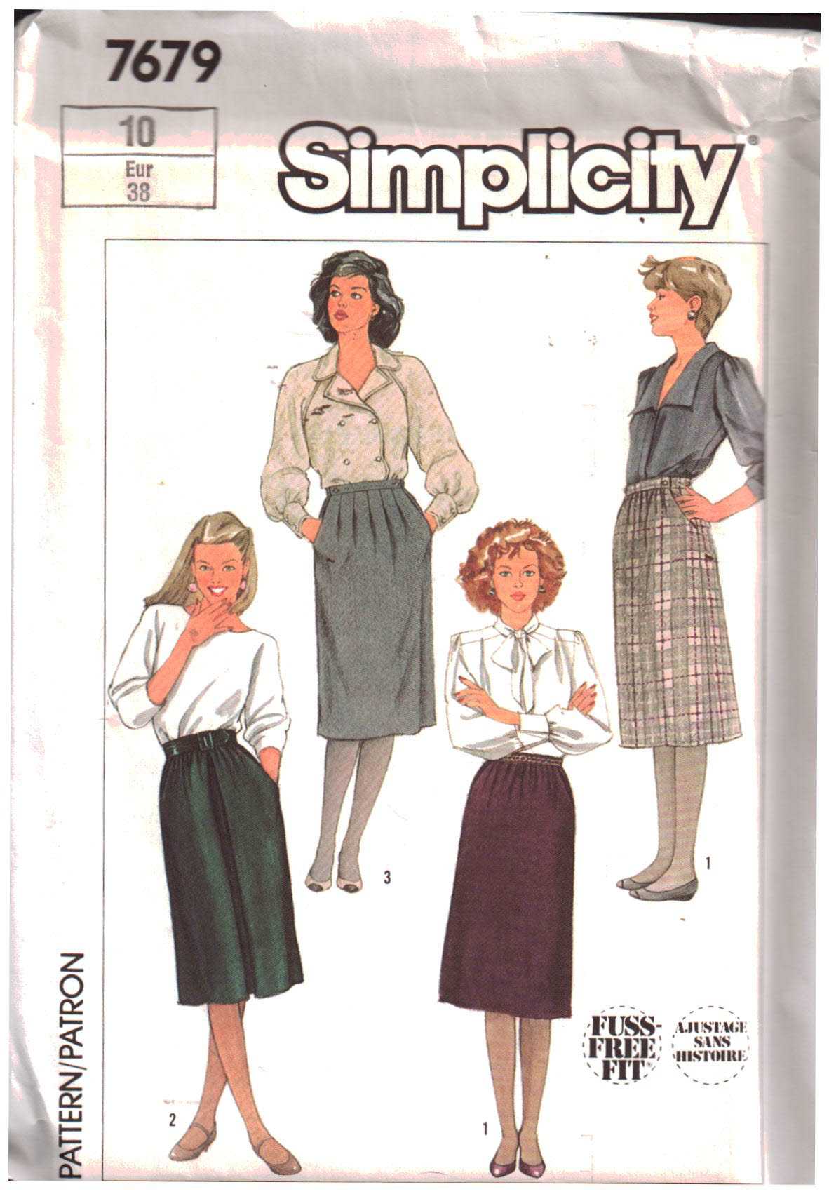 Simplicity 7679 Skirts Size: 10 or 12 or 14 or 16 Uncut Sewing Pattern