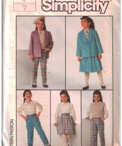 Simplicity 7780 Girl's Skirt, Pants, Blouse, Jacket, Vest Size: 4 Uncut Sewing Pattern