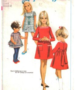 Simplicity 7968 Girl's Dress Size: 8 Breast 27 Used Sewing Pattern