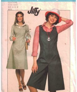 Simplicity 8053 Jumper, Culotte Jumper Size: 6-8 Used Sewing Pattern