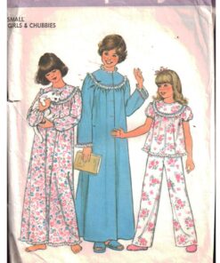 Simplicity 8127 Girls Nightgown, Pajamas Size: Breast 26 Used Sewing Pattern
