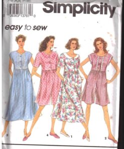 Simplicity 8289 Dress, Jumpsuit Size: AA 6/8-10/12-14/16 Uncut Sewing Pattern