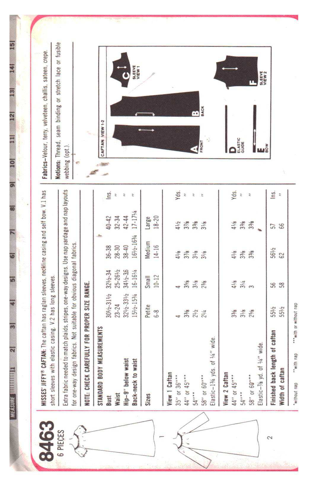 Simplicity 8463 Caftan Size: 6-8 Uncut Sewing Pattern - Image 2