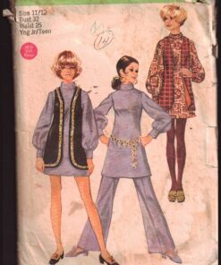 Simplicity 8556 Dress, Vest, Pants Size: 11/12 Bust 32 Used Sewing Pattern
