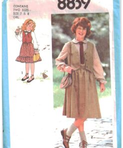 Simplicity 8839 Girl's Blouse, Skirt, Vest Size: 7-8 Used Sewing Pattern