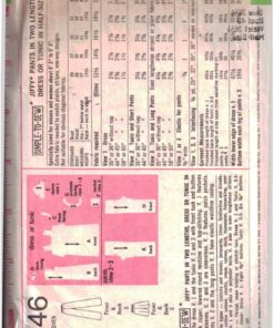 Alternative view of Simplicity 8846 Dress, Tunic, Pants Size: 20.5 Bust 43 Used Sewing Pattern