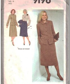 Simplicity 9198 Suit - Skirt, Jacket Size: 10 Used Sewing Pattern