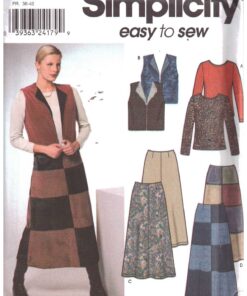 Simplicity 9328 Vest, Skirt, Top Size: KK 8-14 Uncut Sewing Pattern