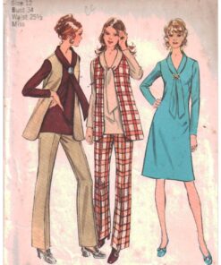 Simplicity 9621 Dress, Tunic, Vest, Pants Size: 12 Bust 34 Used Sewing Pattern