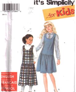 Simplicity 9721 Girl's Jumper Size: A 7-14 Uncut Sewing Pattern