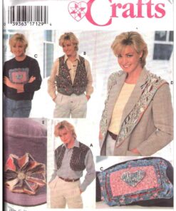 Simplicity 9762 Vest Shirt, Vest, Collar, Flower and Applique Size: A XS-L Uncut Sewing Pattern