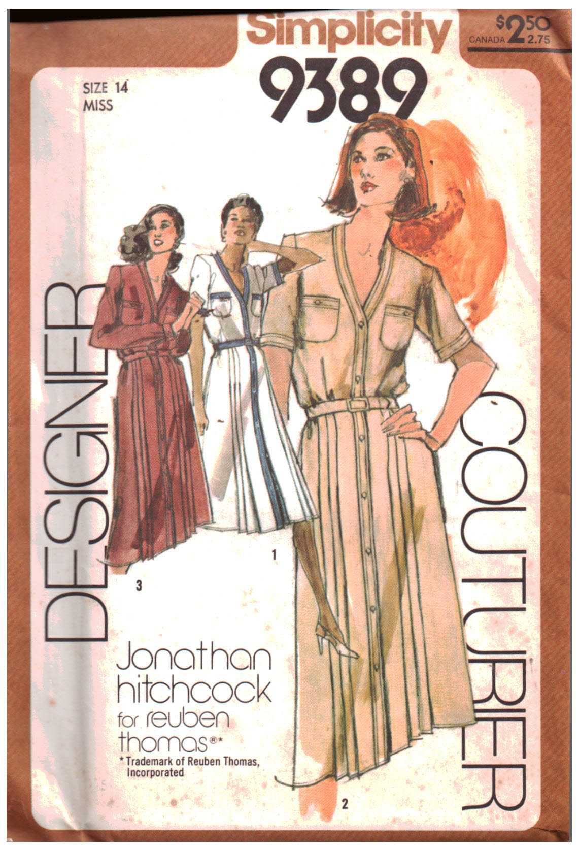 Simplicity 9389 Dress Size: 14 Uncut Sewing Pattern