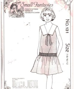 Small Fantasies 131 Girl's Dress Size: 7-8-10-12 Used Sewing Pattern