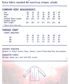 Stretch & Sew 1025 Blazer Size: 28-40 Uncut Sewing Pattern - Image 2