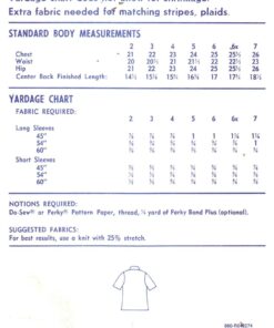 Stretch & Sew 880 Child's Tab Front Shirt Size: 1-7 Uncut Sewing Pattern - Image 2