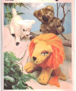 Style 1680 Stuffed Toys - Lamb, Lion, Bear Size: One Uncut Sewing Pattern