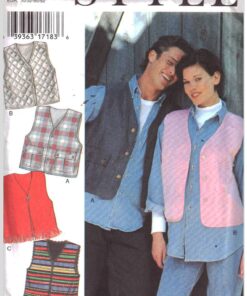 Style 2651 Unisex Vest Size: A XS-XXL Uncut Sewing Pattern