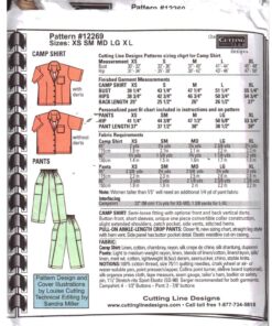 The Cutting Line 12269 Shirt, Pants Size: XS-XL Used Sewing Pattern - Image 2