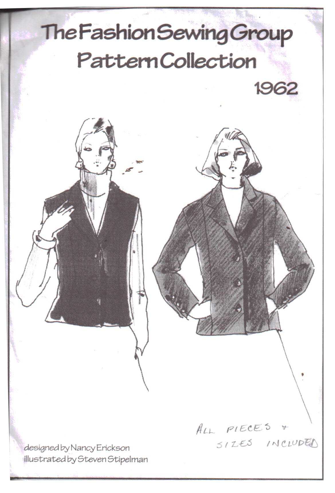 The Fashion Group 1962 Jacket, Vest Size: 8-18 Used Sewing Pattern