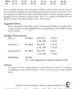 The Sewing Connection 101 Couching Techniques for 100 Uncut Sewing Pattern - Image 2