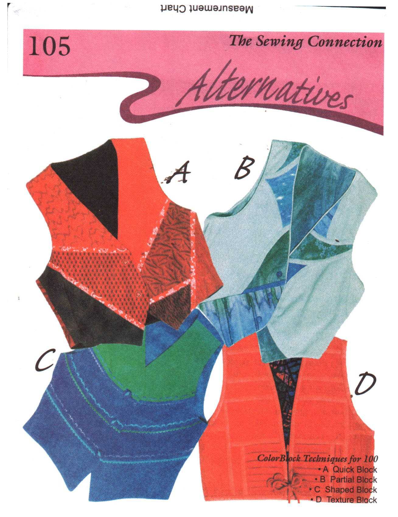The Sewing Connection 105 Color Block Techniques for 100 Uncut Sewing Pattern