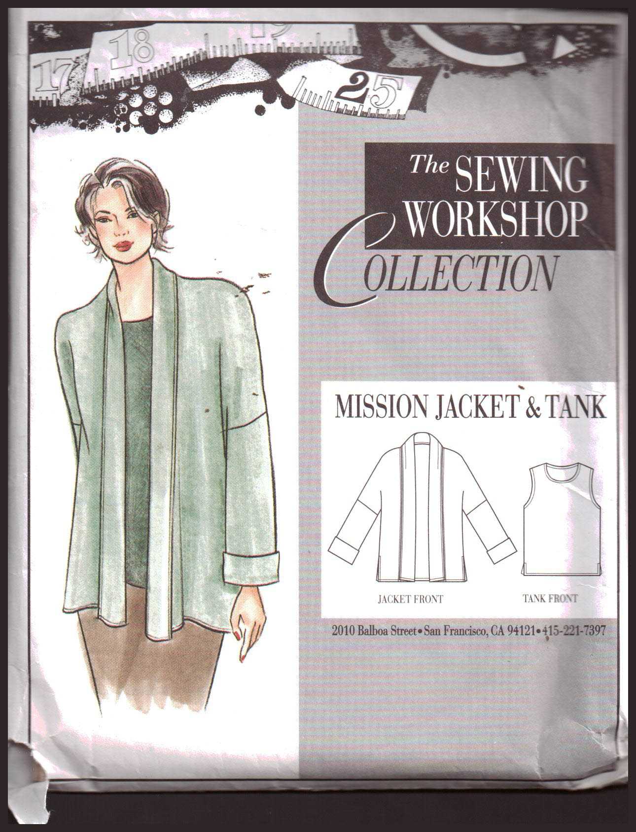 The Sewing Workshop Mission Jacket, Tank Size: S-XXL Used Sewing Pattern