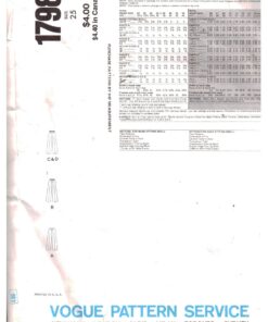 Alternative view of Vogue 1798 Pants Size: Waist 25 Hip 34.5 Uncut Sewing Pattern