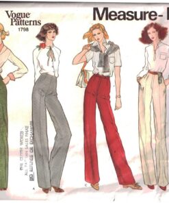 Vogue 1798 Pants Size: Waist 25 Hip 34.5 Uncut Sewing Pattern