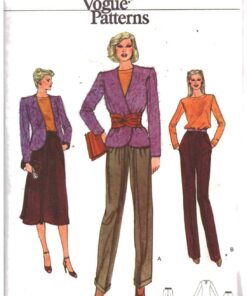Vogue 7507 Jacket, Blouse, Skirt, Pants Size: 10 Uncut Sewing Pattern