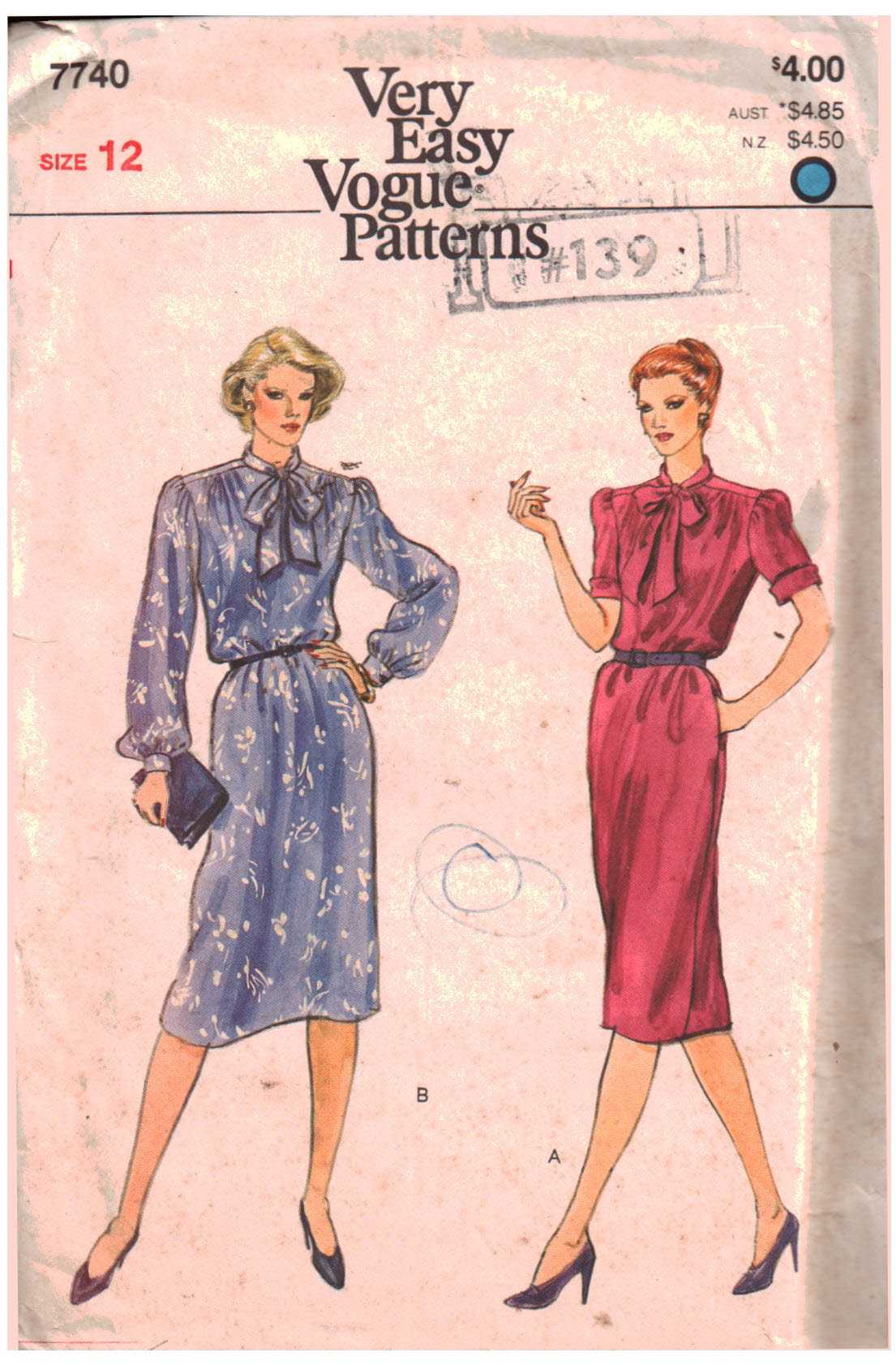 Vogue 7740 Dress Size: 12 Uncut Sewing Pattern
