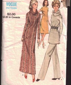 Vogue 8129 Dress, Tunic, Pants Size: 14 Bust 36 Hip 38 Used Sewing Pattern